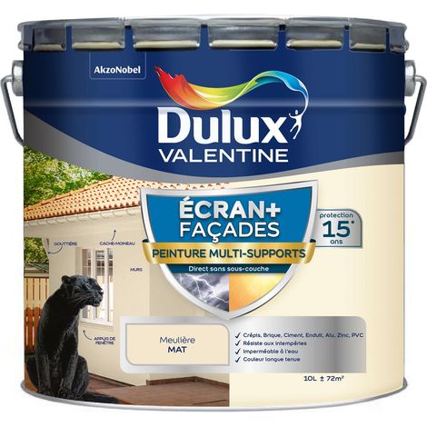 Peinture Ecran+ Multi-Supports Façade - protection 15 ans sur 15 matériaux - Mat Meulière 10 L - Dulux Valentine