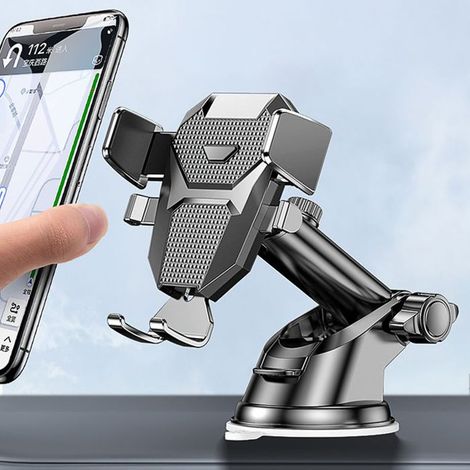 1 support de téléphone voiture à ventouse, rotation 360°, compatible smartphones 4,0 à 7 pouces, pour pare-brise ou tableau de bord (1/5)