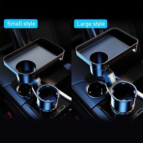 Car-mounted 360-degree rotating dinner tray, car cup holder, coffee and burger holder, small dining table (L size) (1/4)