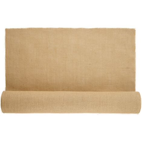Mophorn Rollo de tela de arpillera de 40"x 75', 50x50 tela de yute natural de alta densidad para decoración, cobertura de invierno para plantas y árboles, bodas y jardinería (1/5)