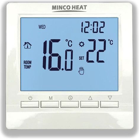 Thermostat Controller, 3A Programmable Digital Thermostat - Room Temperature Controller with Digital LCD Screen and Blue Backlight (1/5)