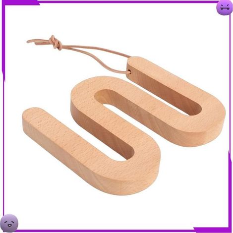 Dessous de plat en bois pour plats chauds, dessous de plat antidérapant en forme de M en hêtre avec corde de suspension, pour (1/4)