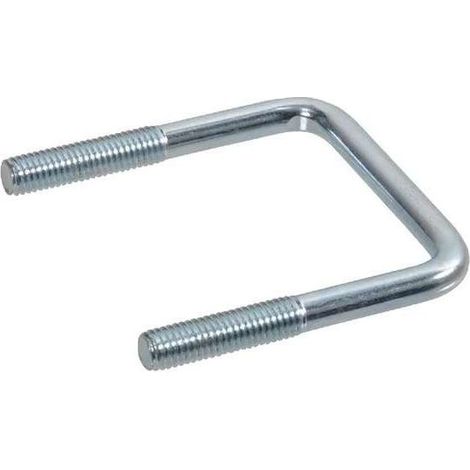 Morsetto per tubi a U quadrato in acciaio zincato – Diametro di serraggio 12-90 mm – Flangia di fissaggio per tubi – Supporto idraulico per interni/esterni (1/2)