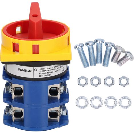 Interrupteur inverseur commutateur rotatif à cadenasser 160A 240V 440V AC pour matériel électrique (1/5)