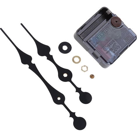 Mécanisme de mouvement à quartz silencieux pour horloge murale, kit de réparation et de remplacement des aiguilles (à faire soi-même) (1/4)