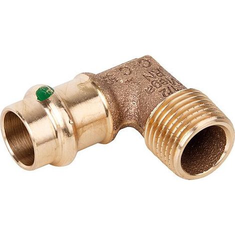 Viega – Coude cuivre à visser 90° – Femelle – Filetage Mâle 15 – Diamètre 15x21 – Pour chantiers humides (1/2)