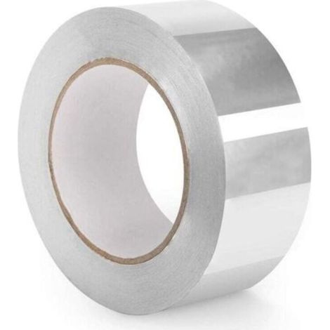Ruban adhésif en aluminium – Ruban d'isolation thermique professionnel – 5 cm x 50 m – Rouleau de réparation adhésif en aluminium haute température – Pour l'étanchéité des systèmes de ventilation et d (1/5)