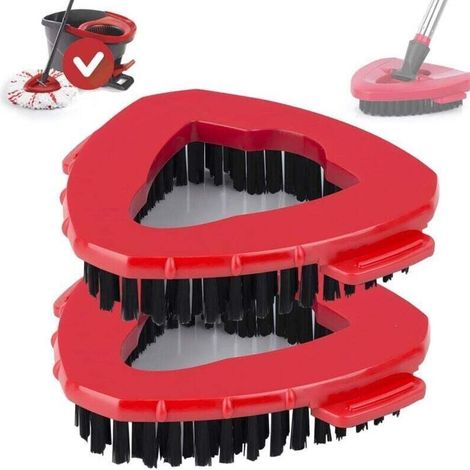 2 Pack pour la tête de Balai Rotatif Compatible avec Le système Vlieda EasyWring 1 Tank, Brosse de Nettoyage à Poils durs pour la Salle de Bain, Le Garage, la Cuisine et Les Murs (1/4)