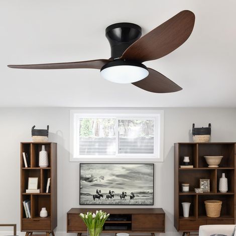 Grande Plafonnier Ventilateur de Plafond Salon Dimmable Télécommande LED Lustre Ventilateur De Plafond Réversible Silencieux Dc Lumiere Ventilateur Plafond 6 Vitesses Smart Pour Chambre (1/5)