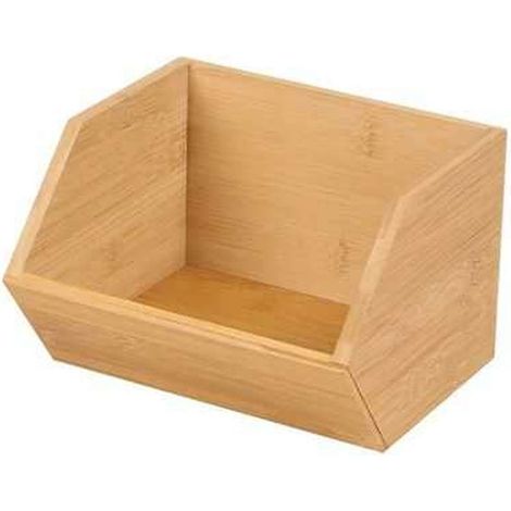 Organisateur de rangement empilable en bambou