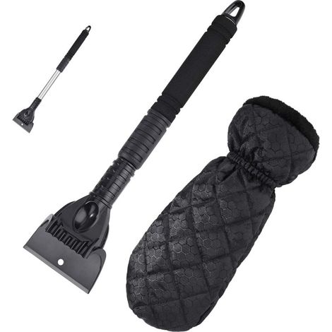 Car Telescopic Ice Shovel, à Neige pour Auto,Gratte Givre Pare-Brise,Grattoir Vitre Voiture, Grattoir à Glace, pour Voitures,Camions,VUS et véhicules Récréatifs (Noir) (1/5)