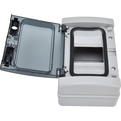 Boîte de distribution étanche IP65 4 modules rail DIN, coffret de jonction avec couvercle transparent, protection électrique (1/5)