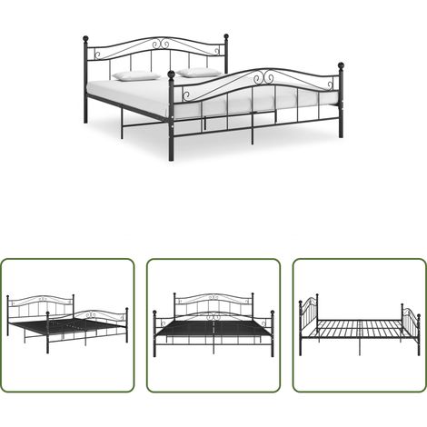 Metallbett - Bett Schwarz Metall 180x200 cm (1/5)