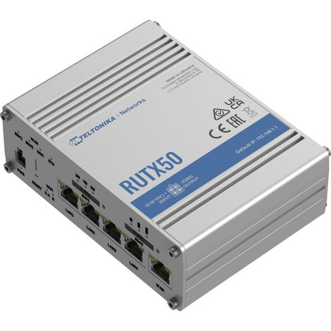 Teltonika RUTX50 router inalámbrico Gigabit Ethernet 5G Acero inoxidable (1/2)