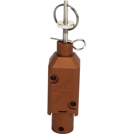 Système d'alarme périmétrique réutilisable en alliage d'aluminium, système d'alerte précoce et de sécurité pour activités de plein air, marron. (1/5)