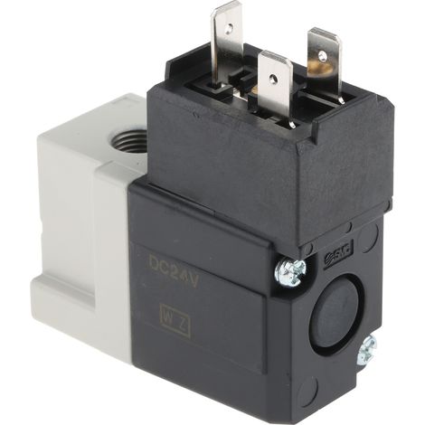 Electrodistributeur pneumatique SMC série VT307 fonction 3/2, Bobine/Bobine, G 1/8, 24V c.c. ( Prix pour 1 )