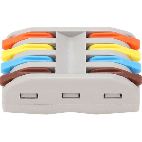5Pcs Connecteur Fil Bloc Borne SPL Rapide Conducteur Flexible Câble Dur Multicolore SPL‑4 (1/5)