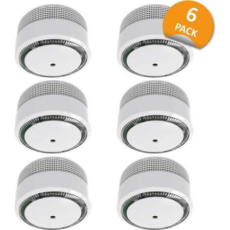 ELRO FS8010 Mini détecteur de fumée - Conception compacte - Batterie 10 ans - EN 14604 - 6 Pièces