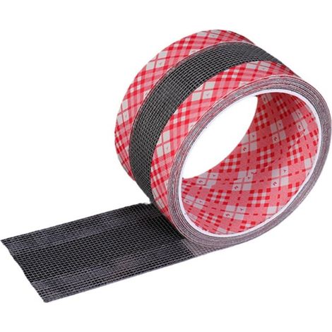 Ruban Adhésif de Réparation pour Moustiquaire, 50 mm x 2 m, Ventilation et Respirabilité, en Fibre de Verre, Adhésif Puissant, Gris (1/5)