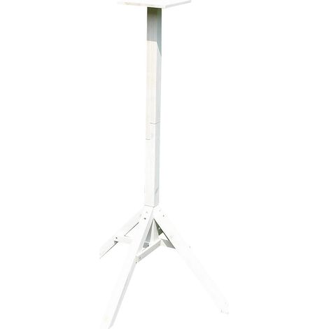 Mucola – Maison d'oiseaux sur pied en bois d'épicéa blanc 1,05m – Mangeoire intégrée – Support stable avec trous pré-percés (1/4)