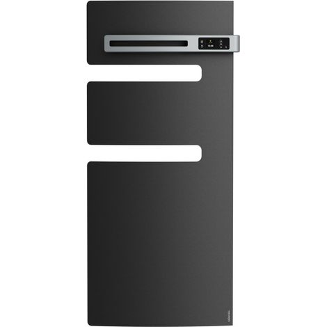Atlantic – Radiateur sèche-serviettes connecté 1500W mât droite – Anthracite – Équipé d'un boîtier de commande avec programmation – Pour salle de bain