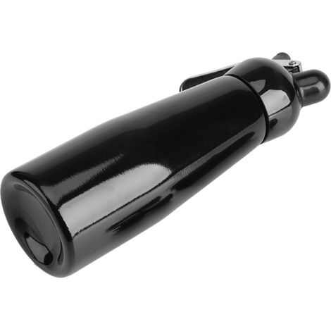 Siphon à crème fouettée en aluminium noir 500 ml avec mousseur intégré (1/5)