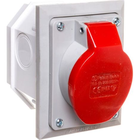 Schräge Isoliersteckdose p/t 16A 250/400V 5P IP44 2622-420