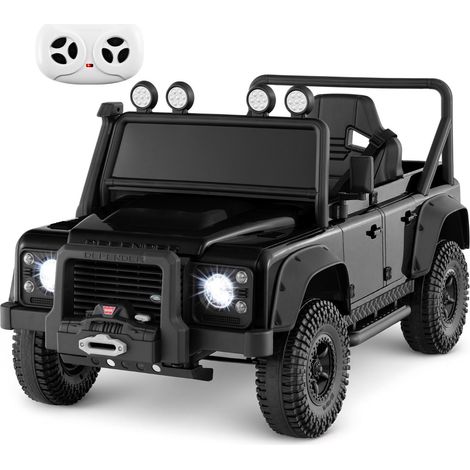 Voiture Jouet Land Rover sous Licence Voiture Electrique 12V pour Enfants avec Télécommande Parentale Phare Musique pour 3-8 Ans Noir (1/2)