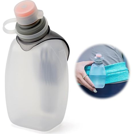 Borraccia sportiva da 250 ml, senza BPA, a prova di perdite, con clip posteriore, per sport, maratone, corsa (1/5)