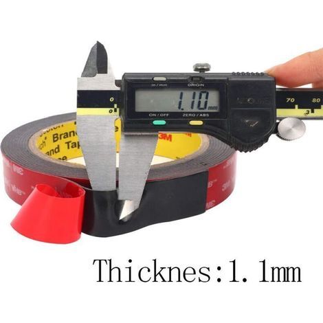 Extra starkes doppelseitiges Klebeband, VHB-Montageband, wasserfest und hochtemperaturbeständig, 0,5 cm x 5 m x 1,1 mm dick (1/5)
