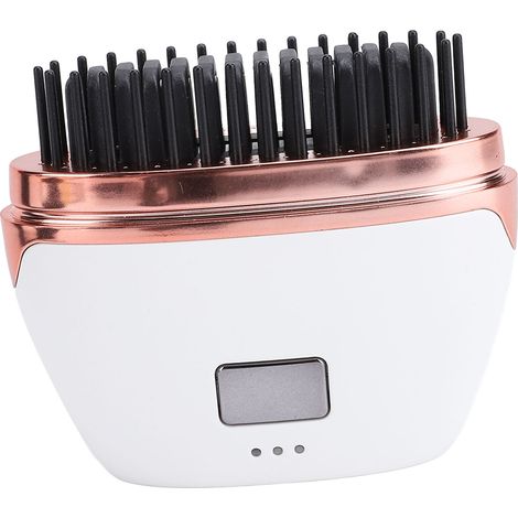 Brosse lissante sans fil MCH à chauffage céramique, 3 réglages de température, rechargeable 25 W, portable, blanche (1/5)