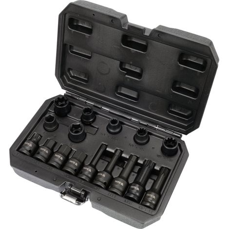 Yato YT-06811 16-teiliges Schlüssel- und Stecknuss-Set aus Stahl