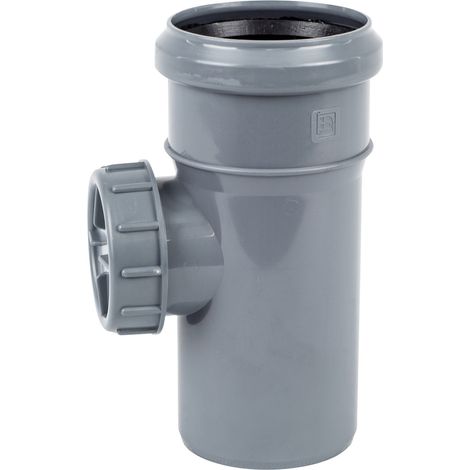 Limpiador sanitario PP-HT 75, para aguas residuales internas, color ceniza, Onn