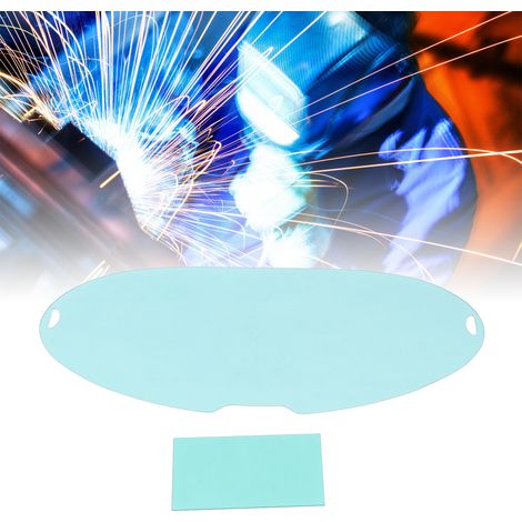 Transparente Schutzplatte für Schweißhelm, Ersatzgläser: 3 runde Außenscheiben + 2 Innenscheiben, 105,365,8 mm. (1/5)