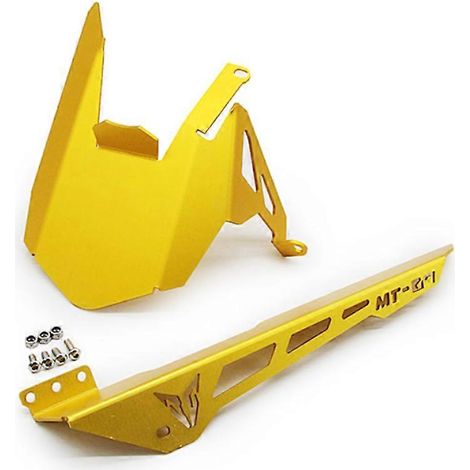 Convient pour Yamaha MT-07 FZ07 13-17 ans, garde-boue arrière en alliage d'aluminium, cache décoratif, couvercle de chaîne, carter de chaîne (jeu jaune) (1/5)