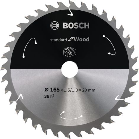 Bosch PRO Wood cordless Kreissägeblatt, 165 x 1,5 x 20 mm, T36