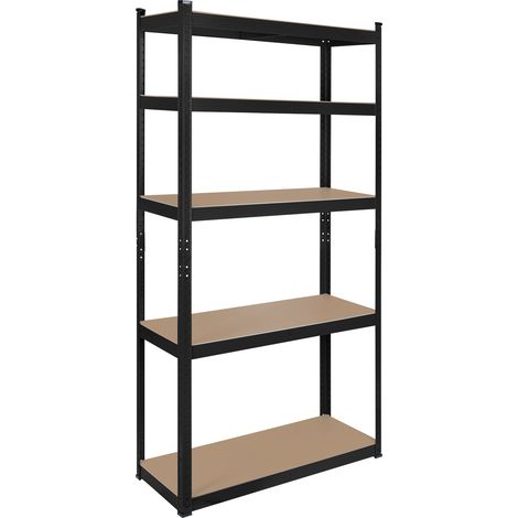 Étagère de rangement métallique 2 en 1 Rebel, 5 niveaux, garage, 180 x 90 x 40 cm, 750 kg (1/5)