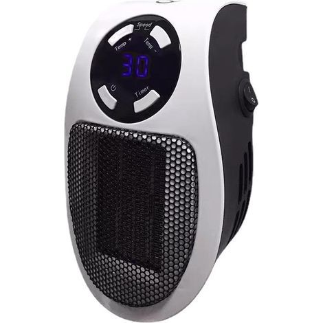 Chauffeur de chauffage en alpha mural, chauffage alpha 500 W avec écran LED, bougie murale, radiateur électrique avec thermostat et minuterie réglables, petit chauffage d'ordinateur portable pour cham (1/5)