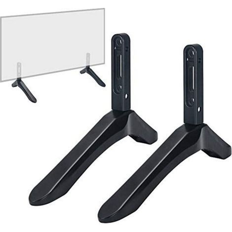 pair Base TV sans trou, base TV, support TV avec vis, support de bureau, base TV (1/5)