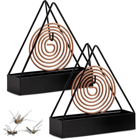 Moskitospiralenhalter-Set (2er-Pack) – Spiralförmige Metallhalterung zum Schutz vor Mücken in Garten, Pool und Terrasse (1/4)