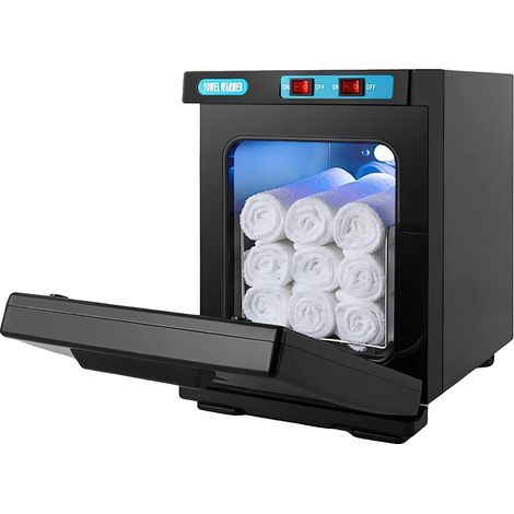 Chauffe-serviettes, désinfection UV et ozone, design à grande capacité, Noir (1/2)