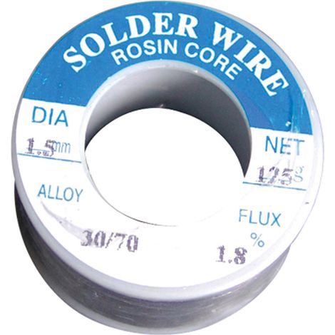 FILO STAGNO PER SALDATURA Ø 1,5 mm ROCCHETTO DA 125gr/250gr/500gr LEGA 30/70, "125gr"