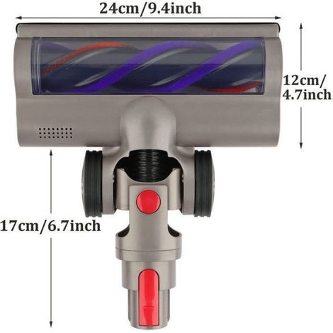 Brosse pour Aspirateur Dyson V7 V8 V10 V11 V15, Brosse Turbo de Nettoyage à Entraînement Direct Acessoire avec 4 Lumières LED (1/5)