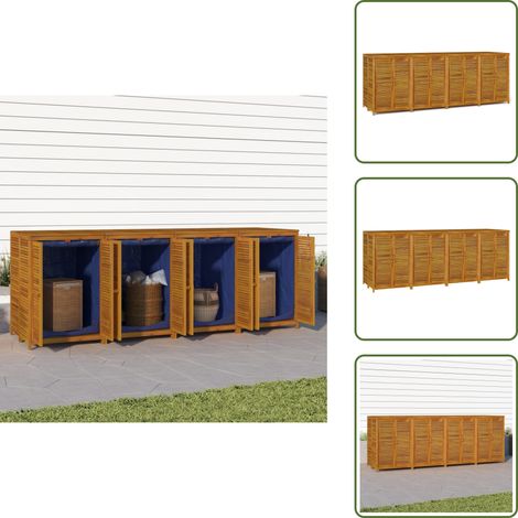 Contenitore portaoggetti - vidaXL Contenitore da Giardino 280x87x104 cm Legno Massello di Acacia - Contenitore esterno