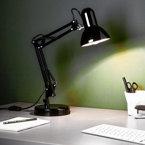 BRILLIANT Lampe Henry Tischleuchte schwarz 1x A60, E27, 28W, geeignet für Normallampen (nicht enthalten) Mit Schnurzwischenschalter (1/5)