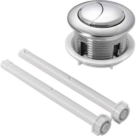Poussoir Double Chasse D Eau Bouton 114Mm Double Chasse D Eau Remplacement Bouton Réservoir D Eau De Réparation Push Bouton avec Fil Diamètre (1/5)
