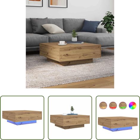 Holz Couchtisch - Couchtisch Artisan-Eiche 80 x 80 x 31 cm Holzwerkstoff (1/5)