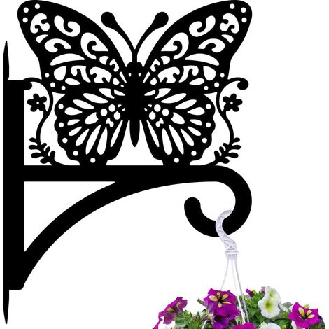 Support Pour Suspension De Plantes - En Fer - 338 X 400 X 1 8 Mm - Fixation Murale - Charge Maximale 20 4 Kg - 1 Pièce (1/5)