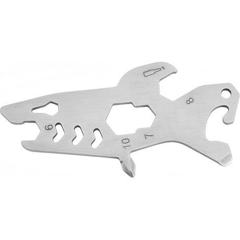 Décapsuleur porte clé, Décapsuleur Personnalisé Multifonction en Acier Inoxydable, Mini Outil EDC Pry Bar avec Clé à Molette, Règle et Ouvre Boîte Compact et Portable pour Outdoor Camping Randonnée (1/5)