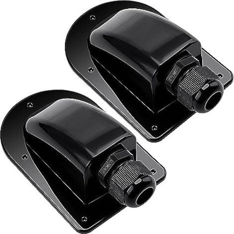 2 Pièces Presse Étoupe Solaire d'entrée de Câble Étanche pour Câble 6-12 mm, Solaire Seul Entrée de Câble Gland pour Panneaux Solaires de Camping-Car, Caravane, Bateau (Noir)